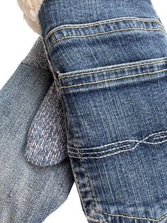 Up-cycled Denim Mittens - Small