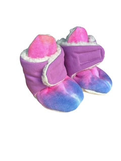 Baby Booties (6-12 Months) – Hook & Loop Closure, Sherpa Fleece Lined