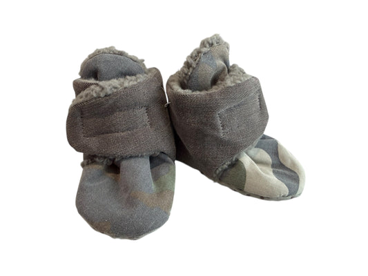 Baby Booties (6-12 Months) – Hook & Loop Closure, Sherpa Fleece Lined, Camo