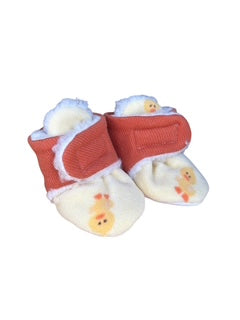 Baby Booties (0–3 Months) – Hook & Loop Closure, Sherpa Fleece Lined