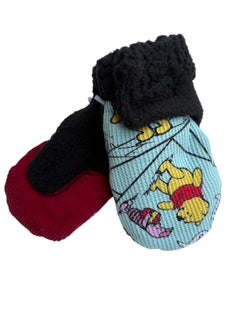 Upcycled Kids Mittens - Small (18 months-3 years) | Hook & Loop Closure | Pooh Bear