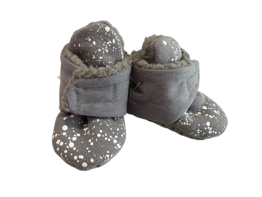 Baby Booties (3-6 Months) – Hook & Loop Closure, Sherpa Fleece Lined