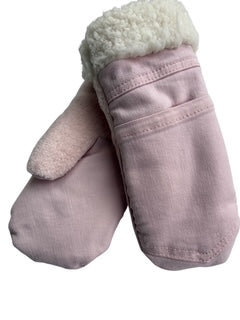 Up-cycled Soft Pink Mittens - Small