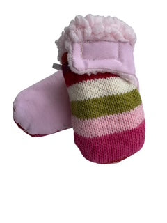 Upcycled Baby Mittens - XS (6-18 Mos.) | Hook & Loop | Upcycled | Pink Stripe