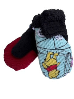 Upcycled Kids Mittens - Small (18 months-3 years) | Hook & Loop Closure | Pooh Bear