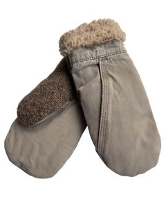 Up-cycled Neutral Pocket Mittens - Medium