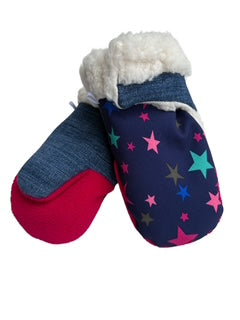 Upcycled Kids Mittens - Small (18 months-3 years) | Hook & Loop Closure | Bright Stars