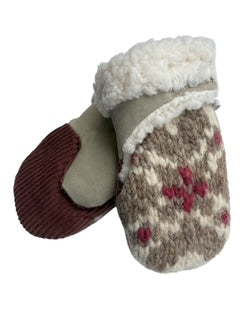 Upcycled Kids Mittens - Small (18 months-3 years) | Hook & Loop Closure | Wool Neutral