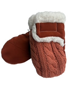 Upcycled Baby Mittens - XS (6-18 Mos.) | Hook & Loop | Upcycled | Burnt Orange