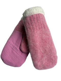 Up-cycled Pink Cashmere Mittens - Small