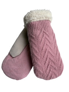 Up-cycled Rose Knit Mittens - Small