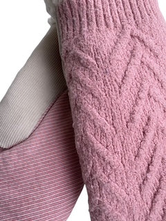 Up-cycled Rose Knit Mittens - Small