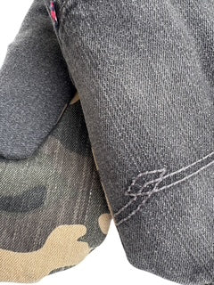 Up-cycled Gray Camo Mittens - Small