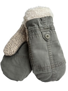 Up-cycled Army Green Mittens - Small