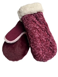 Up-cycled Knit Sweater Mittens - Medium