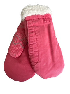 Up-cycled Coral Pocket Mittens - Small