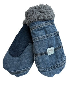 Upcycled Kids Mittens - Large (7 yrs. & up) | Denim