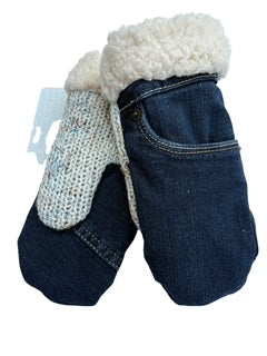 Upcycled Kids Mittens - Large (7 yrs. & up) | Denim