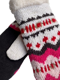 Up-cycled Knit Stripe Mittens - Small