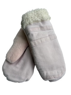 Up-cycled Light Pink Denim Mittens - Large