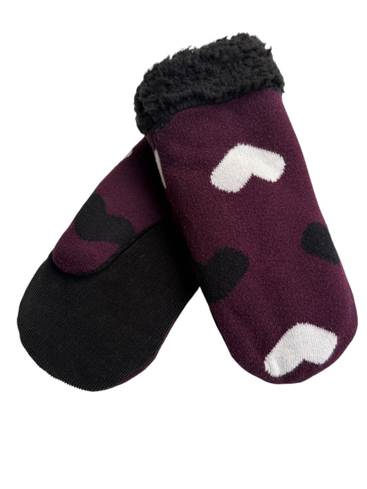 Up-cycled Purple Heartt Mittens - Small