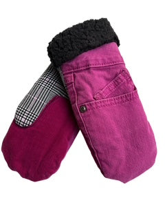 Up-cycled Purple Pocket Mittens - Small